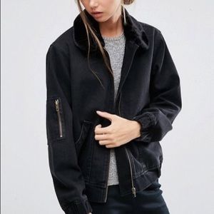 ASOS denim bomber jacket - modified